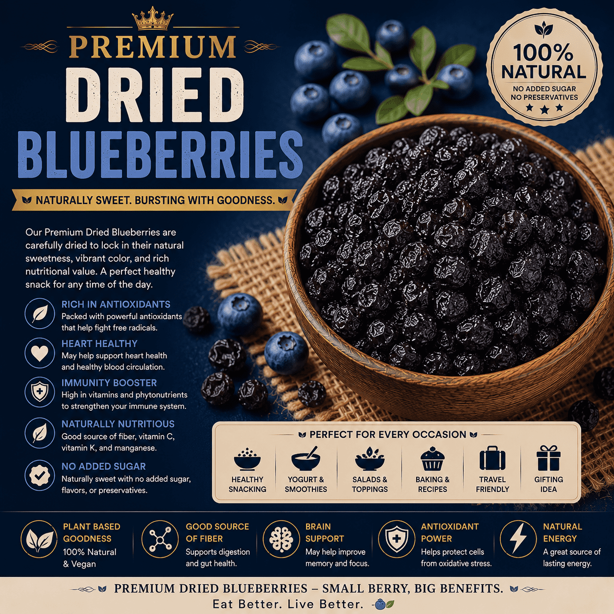 Dried Blueberries